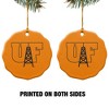 University of Findlay Primary Logo Porcelain Scalloped Holiday Christmas Tree Ornament  2.8" (7.1 cm) - 2 of 4