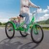 VEVOR Folding Adult Tricycle, 20-Inch Adult Folding Trikes, Carbon Steel 3 Wheel Cruiser Bike with Large Basket & Adjustable Seat - 2 of 4