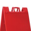 Plasticade Signicade A Frame Plain Portable Folding Sidewalk Sign, Red (2 Pack) - 3 of 4