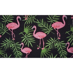 Briarwood Lane Summer Coir Doormat 30x18 Flamingos and Leaves For Summer Coir Doormat - 1 of 3