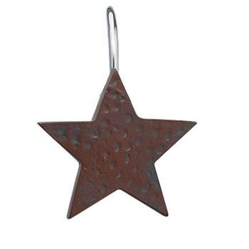 Star Shower Curtain Hook Red Set Of 12