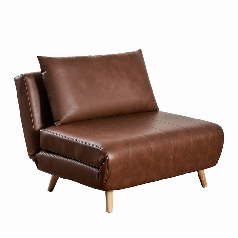 Faux leather convertible chair new arrivals