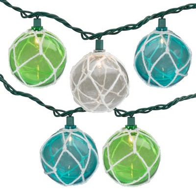 Northlight 10 Count Blue, Green and Clear Float Novelty String Lights, Green Wire