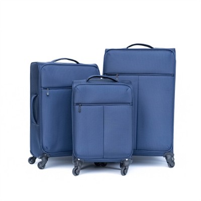 BEAFUP 4-Piece Oxford Cloth Suitcase Set with 360° Spinner Wheels - 14", 20", 24", 28" Lightweight Soft-Sided Luggage for Travel