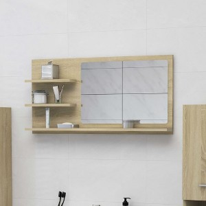 vidaXL Bathroom Mirror Sonoma Oak 35.4 - 1 of 4