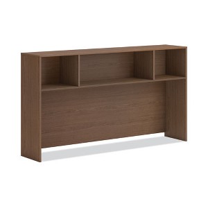 HON Mod Desk Hutch, 3 Compartments, 72w x 14d x 39.75h, Sepia Walnut - 1 of 4