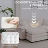 PAGED Corduroy Sofa Comfy Deep Seat Couch with 2 Back Pillows, 2 Toss Pillows and 2 Ottoman for Living Room, Home Office - 4 of 4