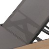 PAGED Patio Chaise Lounge Modern Aluminum Frame Recliner with Wooden Side Table Tiltable Lounge Chair for Outside - 3 of 4