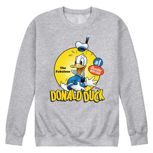Men's - Disney - Donald Duck Fabulous Quackin' With Flair Graphic Fleece Sweatshirt - 1 of 4