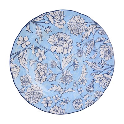 Cleremont Blue Floral Porcelain 12-Piece Dinnerware Set
