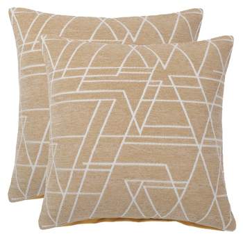 2 Pcs 18" x 18" Stylish Simplicity Sofa Home Polyester Decorative Pillow Cover - PiccoCasa