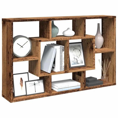 CLIHOME 8 Cubes Open-back Bookshelf Home Storage Display Shelf Wall Mounted Wooden Bookcase Organizer Rack