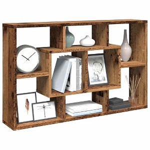 CLIHOME 8 Cubes Open-back Bookshelf Home Storage Display Shelf Wall Mounted Wooden Bookcase Organizer Rack - 1 of 4