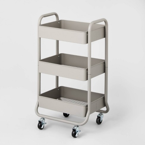 3-Tier Rolling Cart  The Container Store