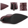 BLISSFUL STEP Pointed Toe Stiletto Heel Slouch Ankle Boots for Women - 3 of 4