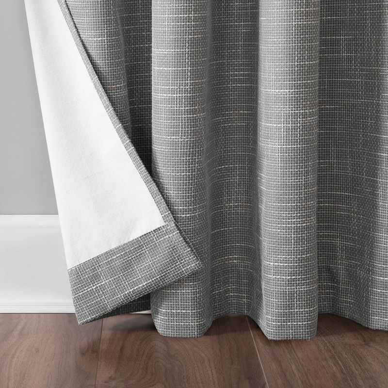 Kline Burlap Weave Thermal 100% Blackout Grommet Top Curtain Panel - Sun Zero, 6 of 10