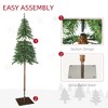 6ft Tall Prelit Pencil Artificial Christmas Tree Holiday D¹Ècor with 442 Branches, 175 Warm White or Colorful LED Lights, Steel Base - 2 of 4