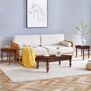 Bella Depot Retro 3-Piece Solid Wood Coffee Table Set with Storage Drawer, Vintage Design for Living Room and Office Decor - 1 of 4