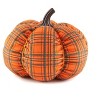 The Lakeside Collection Decorative Harvest Plush Pumpkins - Orange Plaid Small - 2 of 4