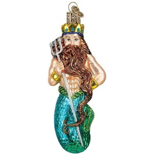 Old World Christmas Blown Glass Ornament for Christmas Tree, Neptune - 1 of 2