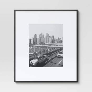 19.4" x 22.4" Matted to 11" x 14" Thin Gallery Oversized Image Frame Black - Threshold™