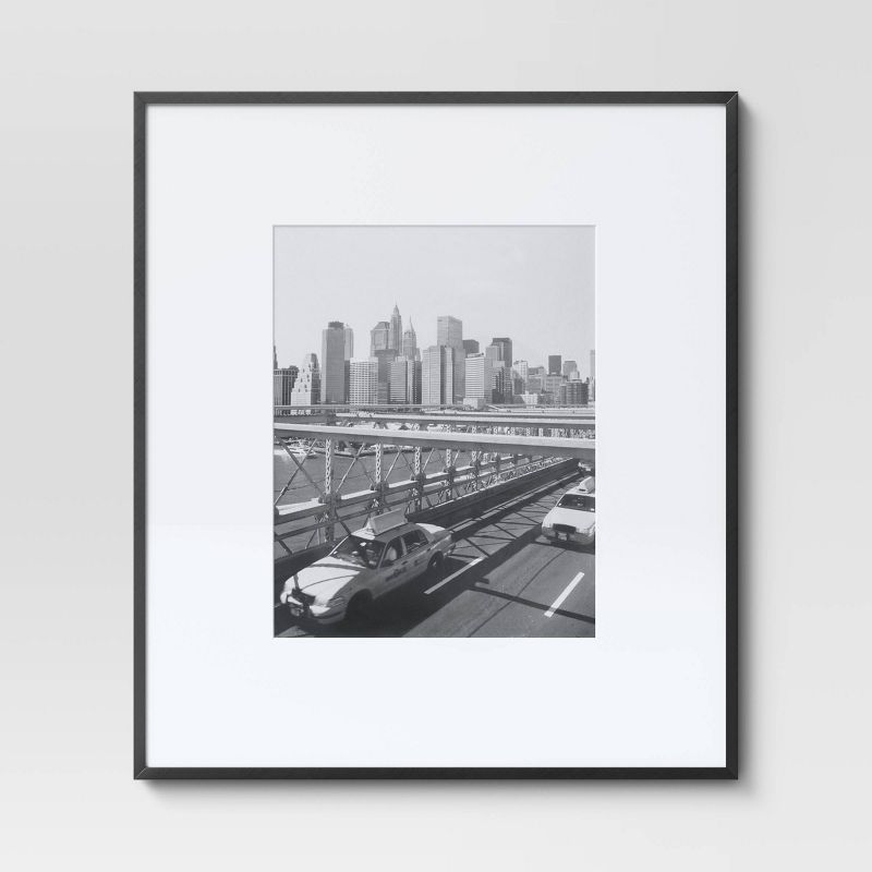 19.4&#34; x 22.4&#34; Matted to 11&#34; x 14&#34; Thin Gallery Oversized Image Frame Black - Threshold&#8482;, 1 of 6