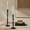 Plum & Post Nicholas Taper Holders, Set of 2 - Black Cast Aluminum - 4 of 4