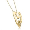 Pompeii3 Claddagh Diamond Pendant 14K Yellow Gold - 2 of 3