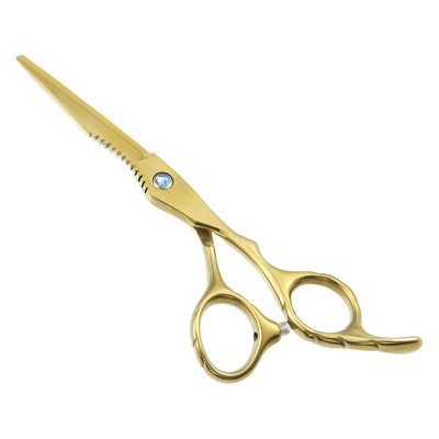 Unique Bargains Hair Cutting Scissors 6.5 Inch Barber Scissors Hair Cutting Shear Gold Tone