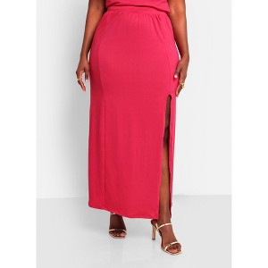 Rebdolls Women's Paisley Maxi Slip Skirt W. Slit - 1 of 3