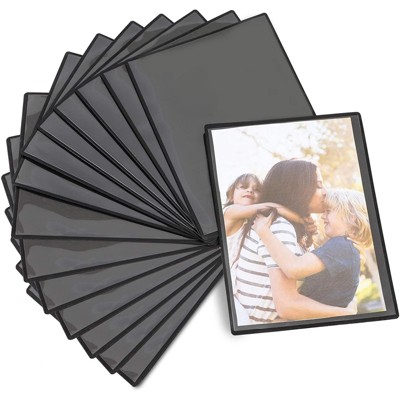 Juvale 15-Pack Magnetic Picture Frames 5x7 Photo Frames with Clear Pocket for Fridge Refrigerator Black