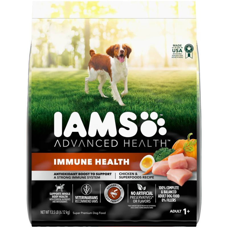 IAMS Advanced Health Immunity with Chicken and Grain Dry Dog Food - 13.5lbs, 1 of 9