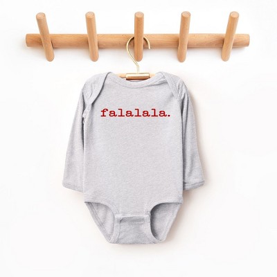 The Juniper Shop Fa La La Puff Print Baby Long Sleeve Bodysuit