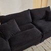CAVINAS Loveseat Sofa with 2 Supportive Pillows, 23 Inch Corduroy Sofa, Comfy Upholstered Seat Sofa Couch for Bedroom, Living Room, Apartment - 3 of 4