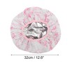 Unique Bargains Women Durable Floral Shower Cap Pink 1 Pc - 2 of 3