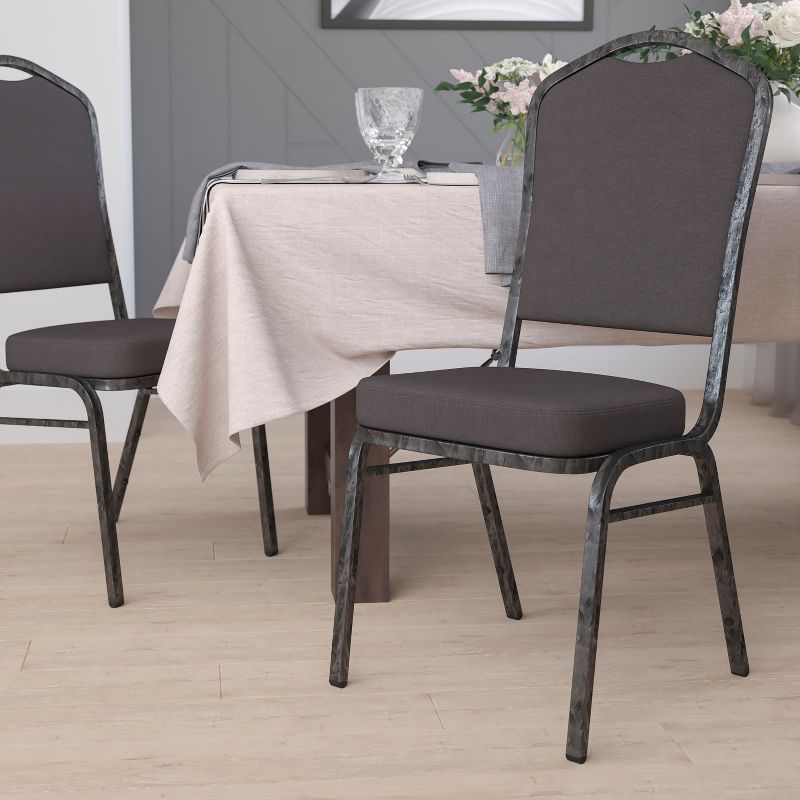 Emma and Oliver Crown Back Stacking Banquet Dining Chair, 2 of 13
