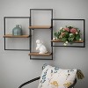 Sullivans Quadrate Open Wood Wall Shelf 20"H Black - 3 of 4
