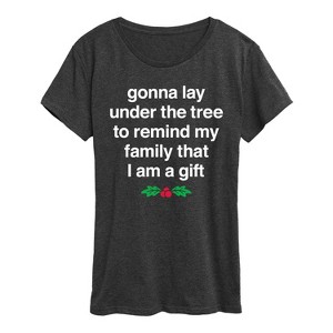 Women's - Instant Message - Gonna Lay Under The Tree Short Sleeve Graphic T-Shirt - 1 of 4