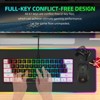 USB Keyboard Mouse Kit 61-key Wired RGB Backlight Computer Keyboard Colorful LED Lighting 3200DPI Gaming Mouse (Black) - 2 of 4