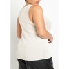 ELOQUII Women's Plus Size Scoop Neck Knitted Tank - 3 of 4