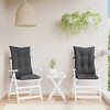 vidaXL Highback Chair Cushions 2 pcs Melange Anthracite 47.2"x19.7"x2.8" Fabric - 4 of 4