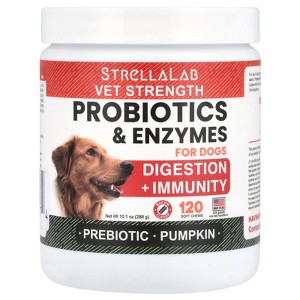 StrellaLab Probiotics & Enzymes, For Dogs, Bacon, 120 Soft Chews, 10.1 o (288 g) - 1 of 3