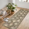 Modern Area Rug Elegant Floral Durable Stain-Resistant Fabric Washable Waterproof Perfect Rug for Living Room Bedroom - 2 of 4