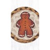Earth Rugs Gingerbread Man Printed Round Coaster – 5" Eco-Friendly Table Protection - 3 of 3