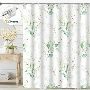 LunaLulinlk White Fabric Shower Curtain - 1 of 4