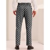 Lars Amadeus Men's Unique Polka Dots Flat Front Formal Printed Trousers - image 3 of 4