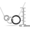 EVERLY JEWELRY | Sterling Silver with Black Rhodium 1/10 CT TW Diamond Circle Link Necklace - 3 of 4