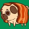 Junior's Design By Humans Puglie Bacon Strip By Puglie T-Shirt - 2 of 3
