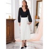 INSPIRE CHIC Women's Satin High Waist Formal A-Lined Evening Cocktail Mermaid Maxi Skirts - 3 of 4