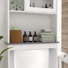 Vynxaria Modern Over-The-Toilet Space Saver Wood Storage Cabinet for Home and Bathroom, Stylish and Functional in White Finish - 4 of 4